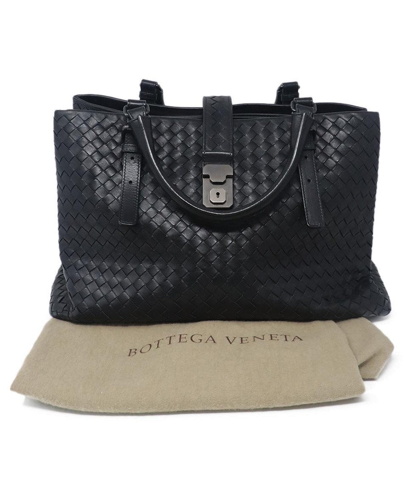 Bottega Veneta Black Woven Leather Satchel 5