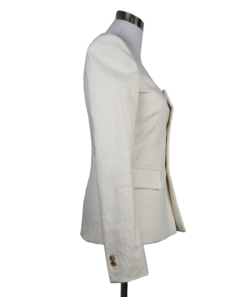 Bottega Veneta Ivory Linen Blazer 1