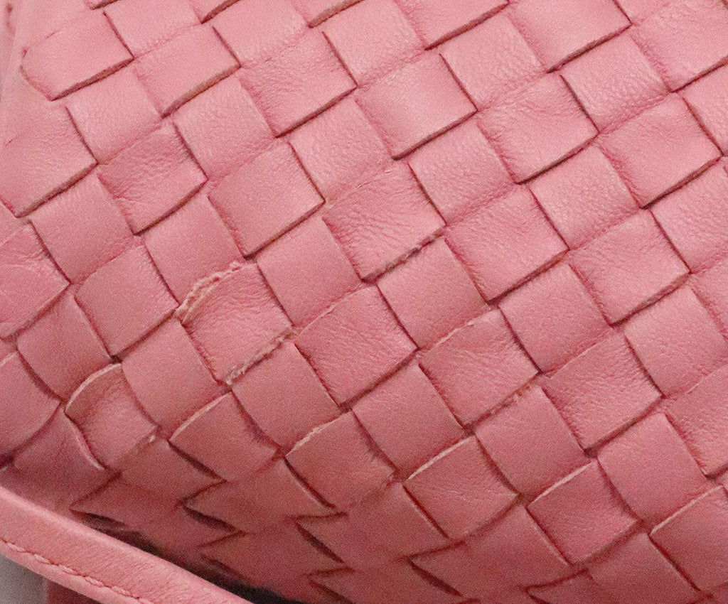 Bottega Veneta Pink Woven Leather Shoulder Bag 9