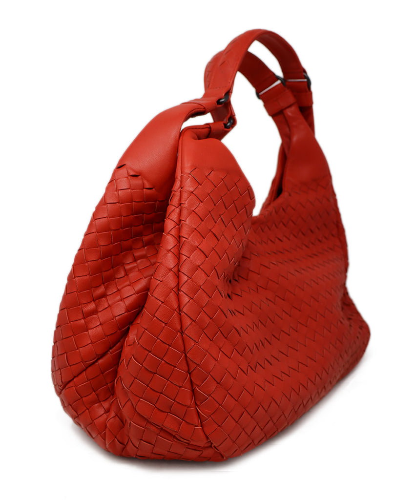 Bottega Veneta Red Woven Leather Hobo Bag 1