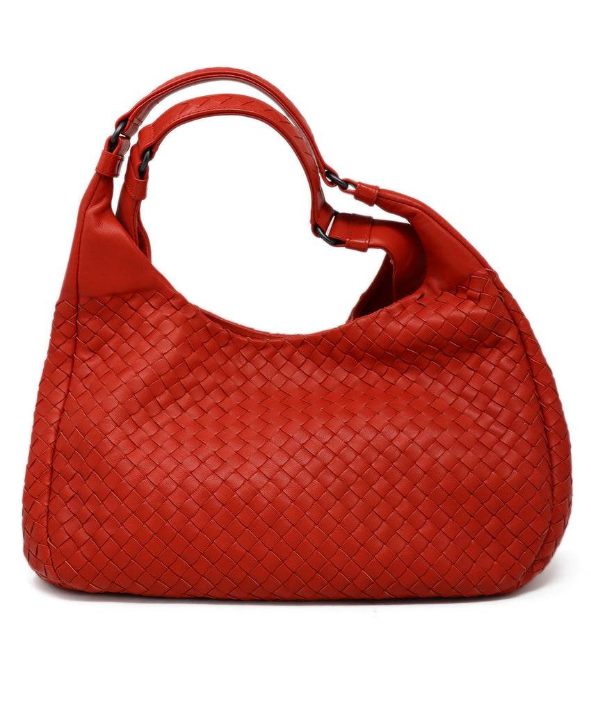 Bottega Veneta Red Woven Leather Hobo Bag 2