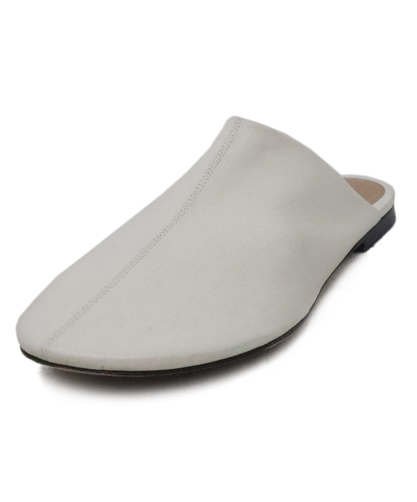 Bottega Veneta White Leather Slides 