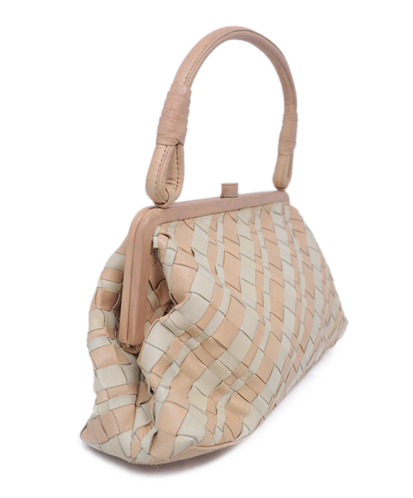 Bottega Veneta Yellow & Peach Woven Leather Bag 1