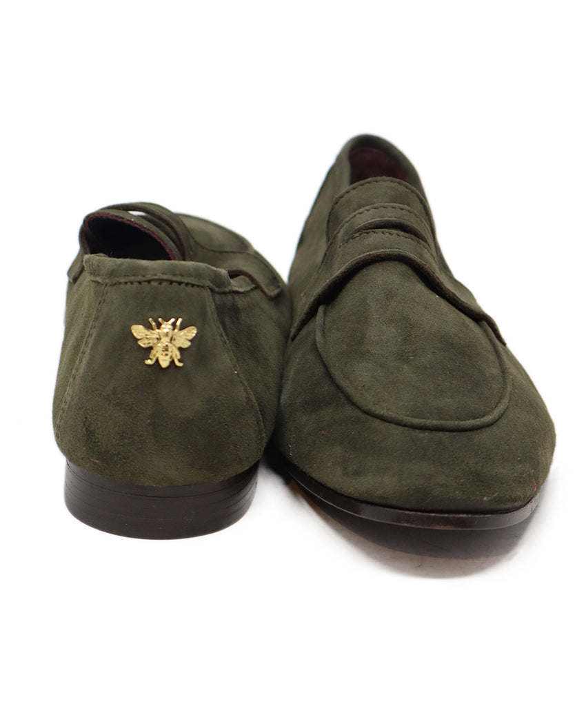 Bougeotte Olive Suede Loafers 2