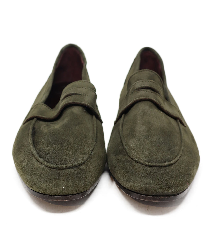 Bougeotte Olive Suede Loafers 3