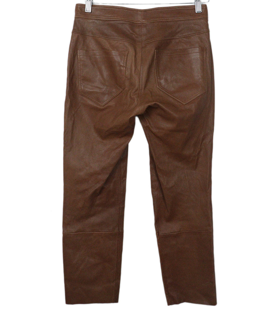 Brunello Cucinelli Cognac Leather Pants 1