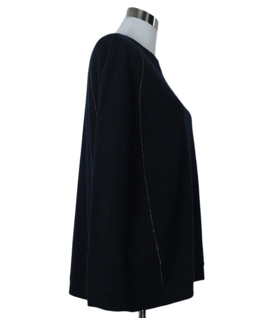 Brunello Cucinelli Navy Cashmere Sweater 1