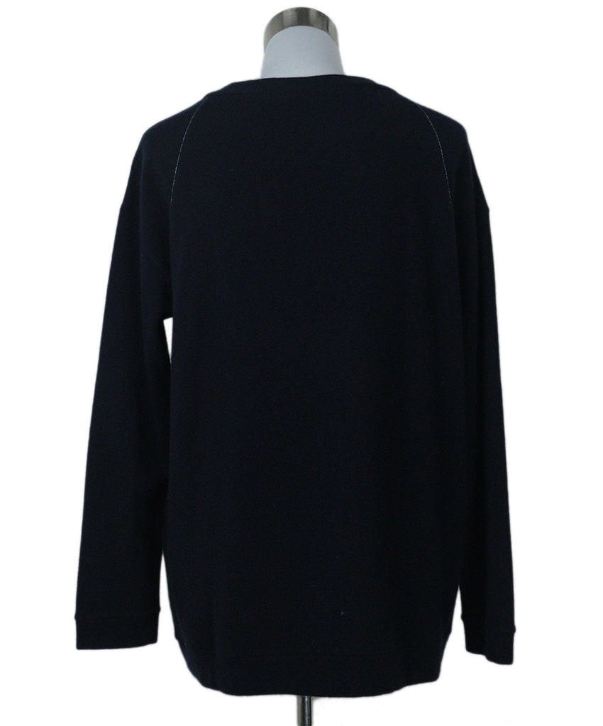 Brunello Cucinelli Navy Cashmere Sweater 2