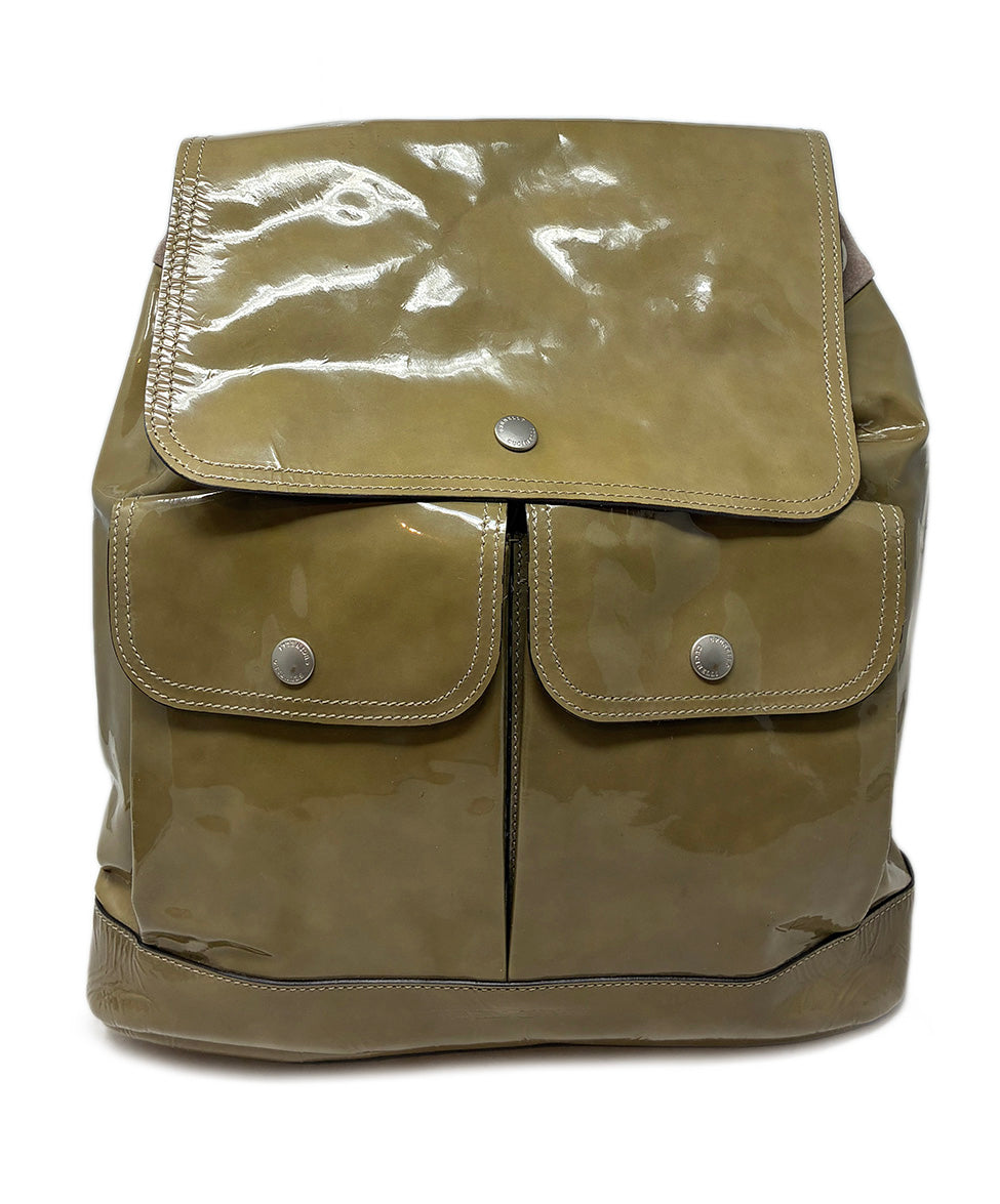 Brunello Cucinelli Olive Leather Convertible Backpack