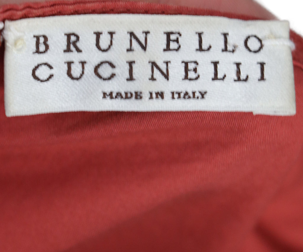 Brunello Cucinelli Orange Rust Cotton Dress 3