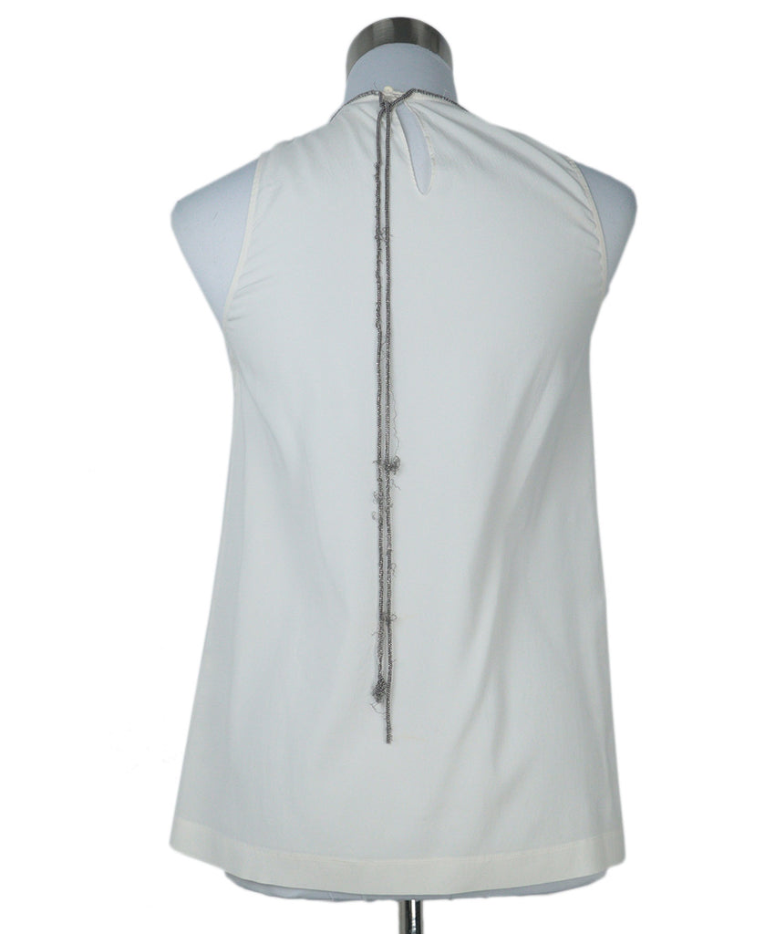 Brunello Cucinelli White Silk Blouse 2