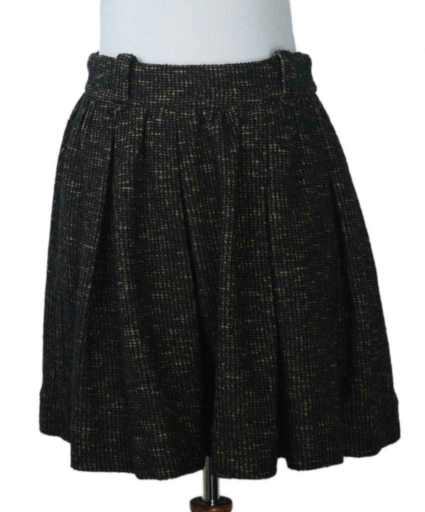 Burberry Black & Tan Mini Skirt 