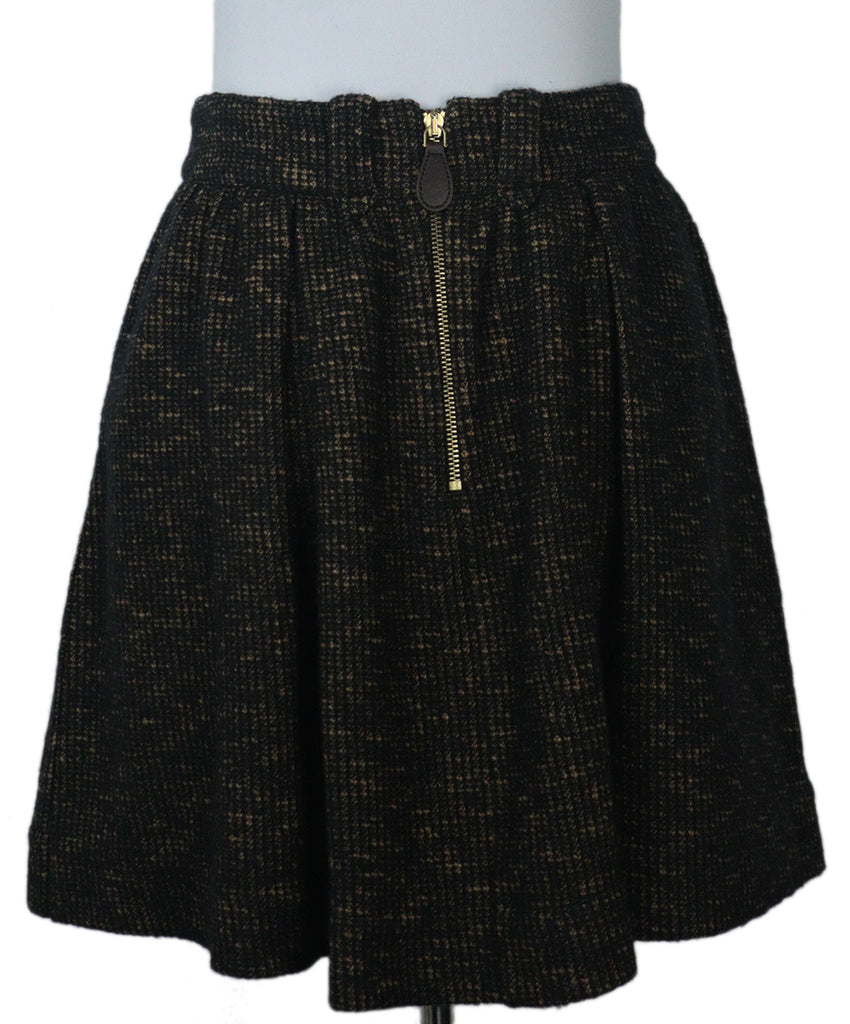 Burberry Black & Tan Mini Skirt 2