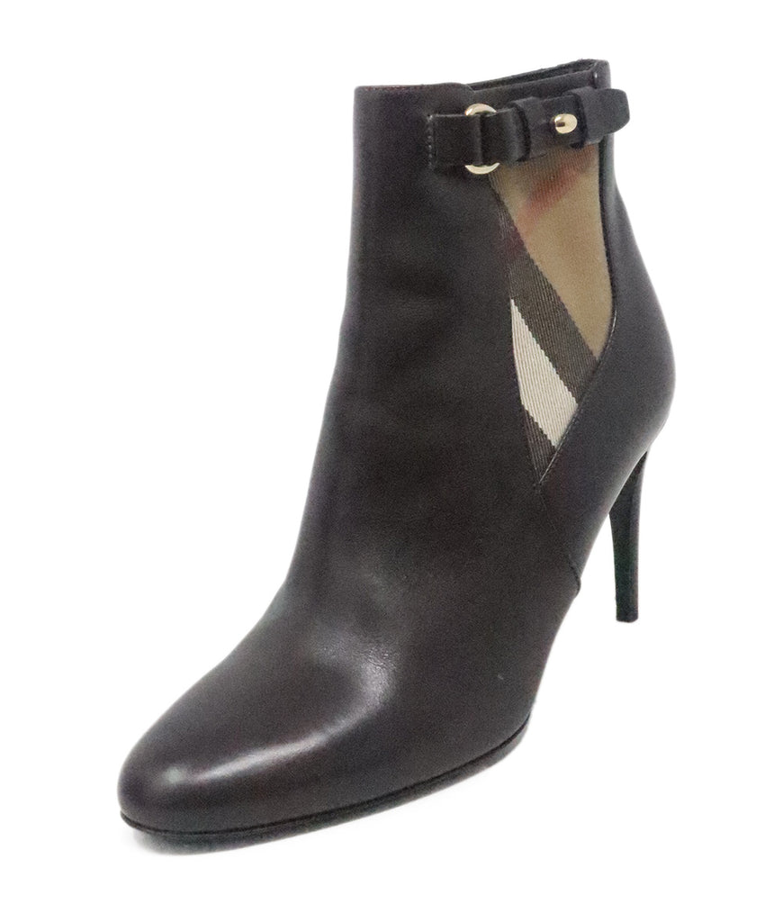 Burberry Brown Leather Booties 