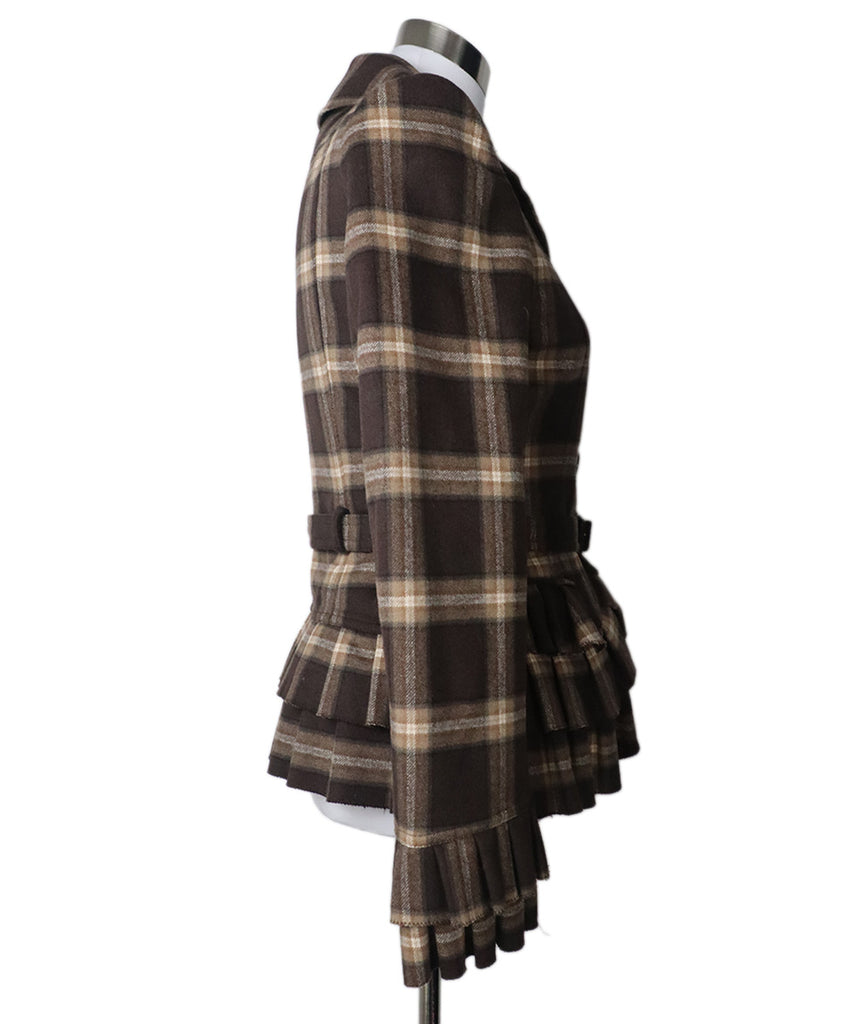 Burberry Brown Plaid Jacket 1