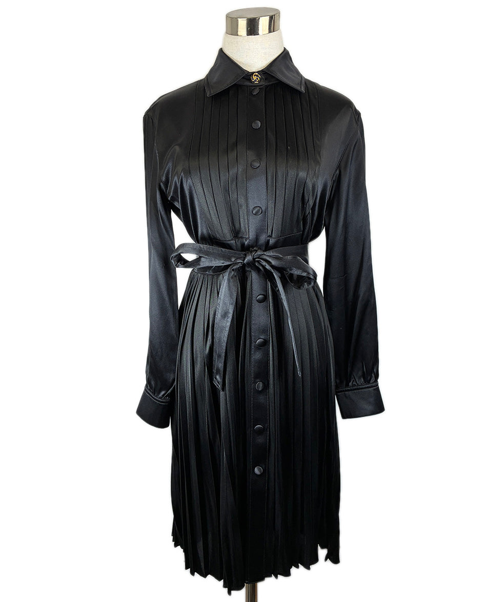 Burberry Black Acetate Polyamide W/Belt Dress sz 8 l Michael's Luxury Consignment – Michael's Consignment NYC