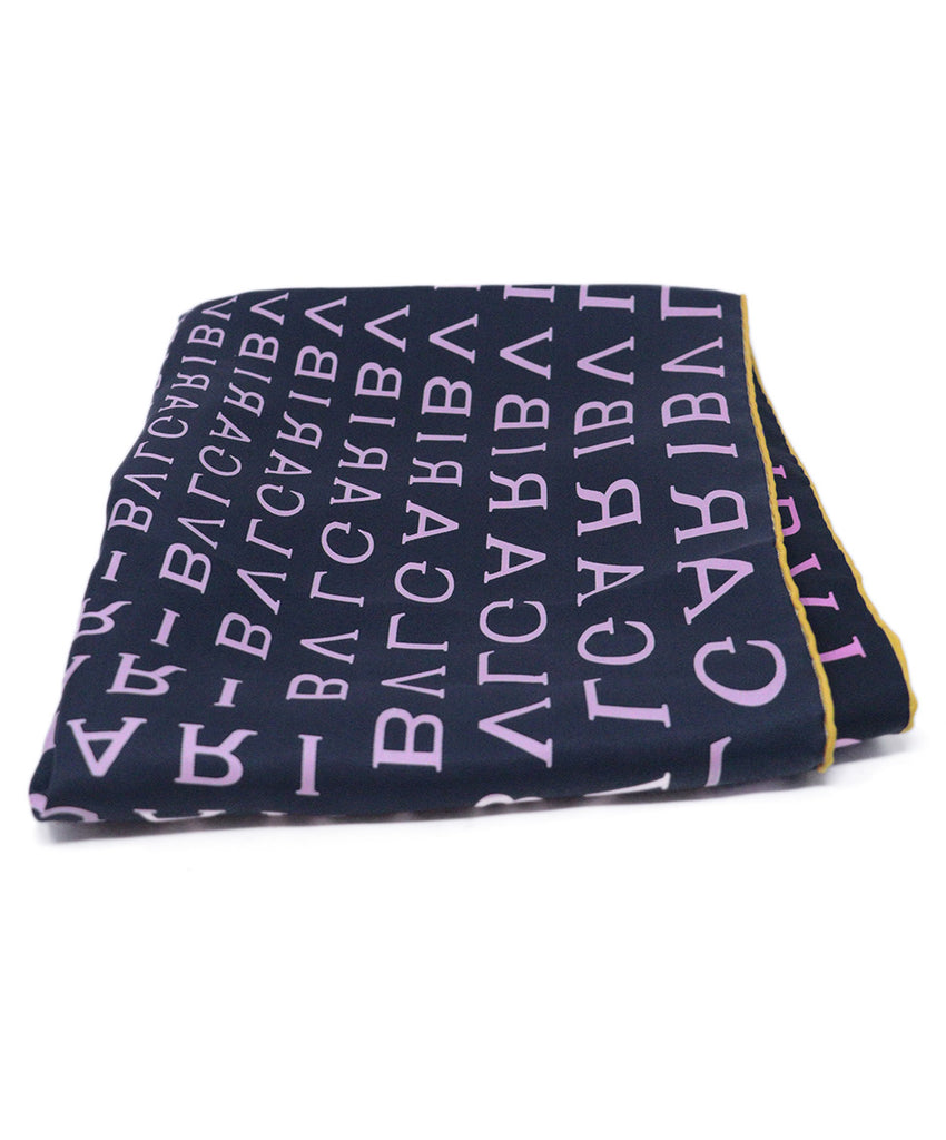 Bvlgari Black & Pink Print Scarf 