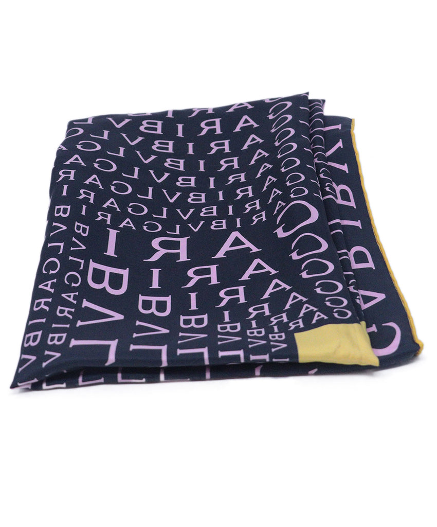 Bvlgari Black & Pink Print Scarf 1