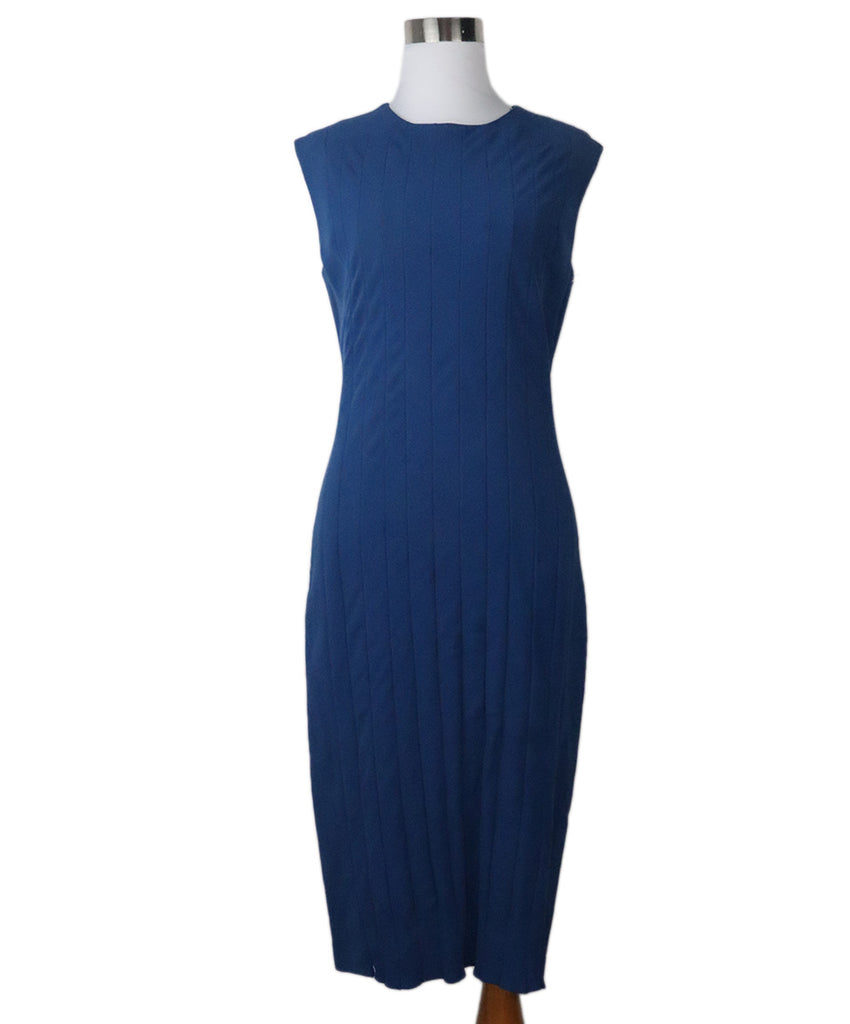 C Klein Blue Silk Dress 