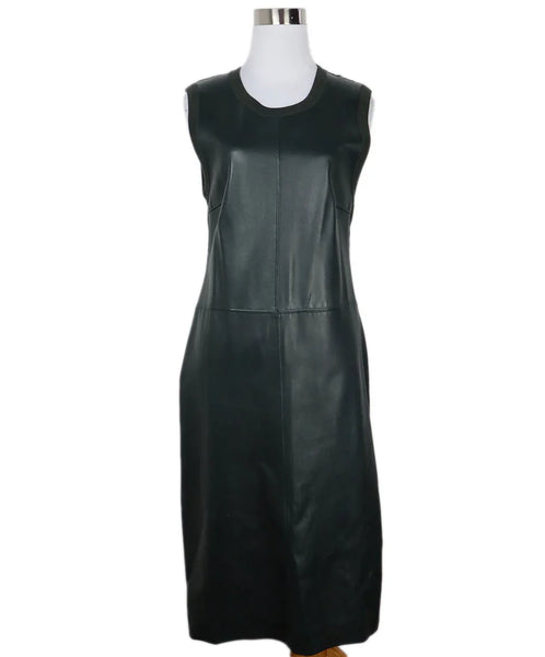 dark green calvin klein dress NWT Calvin Klein Sleeveless Midi A-Line Dress Green Belted Exposed back zip  Sz 8