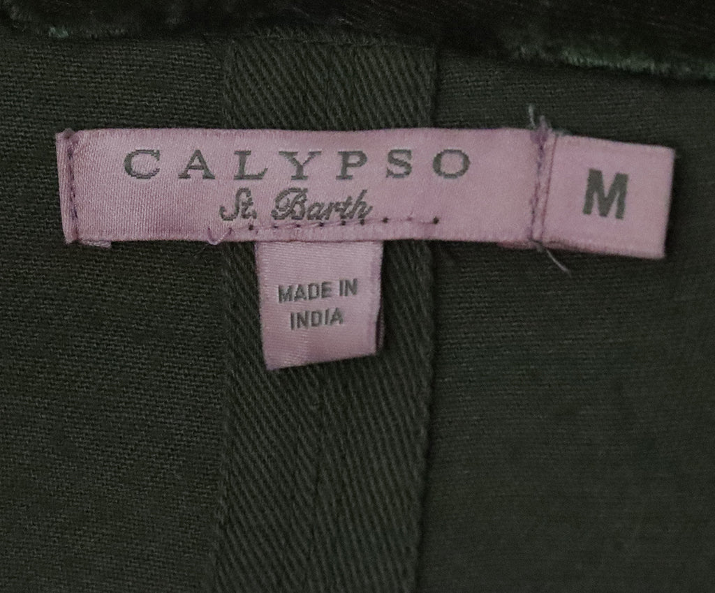 Calypso Olive Cotton Embroidered Trenchcoat 3