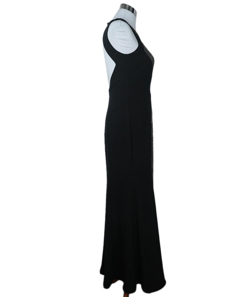 Carmen Marc Valvo Black & Pewter Dress 1