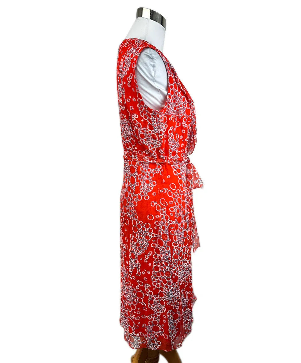 carolina herrera dress red Carolina Herrera Red White Print Silk Sleeveless dress w belt sz 4 l  Michael's Luxury Consignment – Michael's Consignment NYC