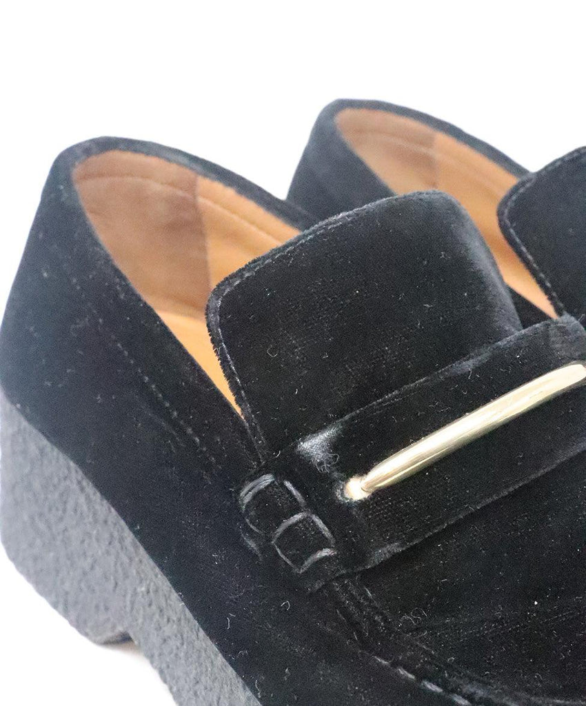 Celine Black Velvet Platform Loafers 5