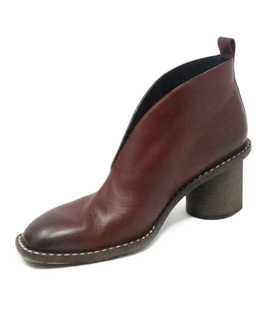 Celine Cognac Brown Leather Booties 