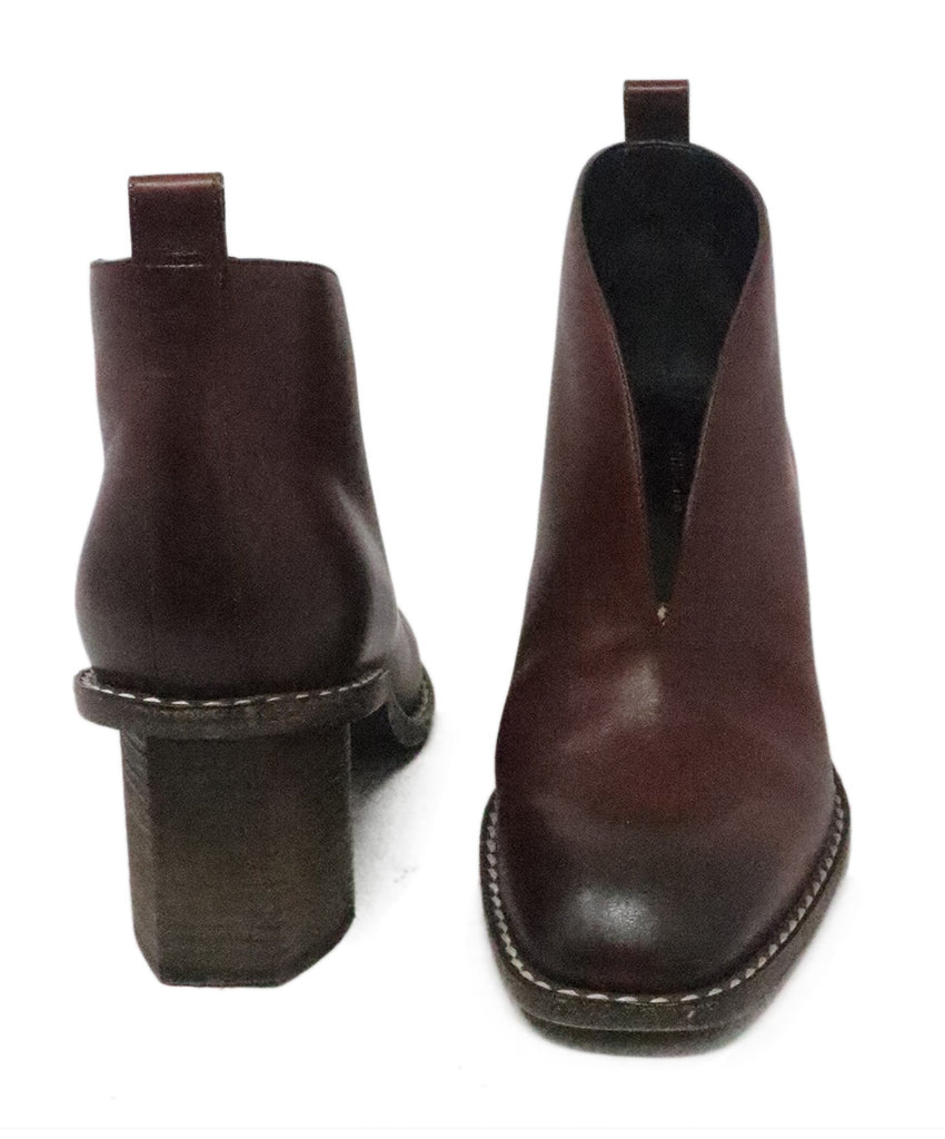 Celine Cognac Brown Leather Booties 2