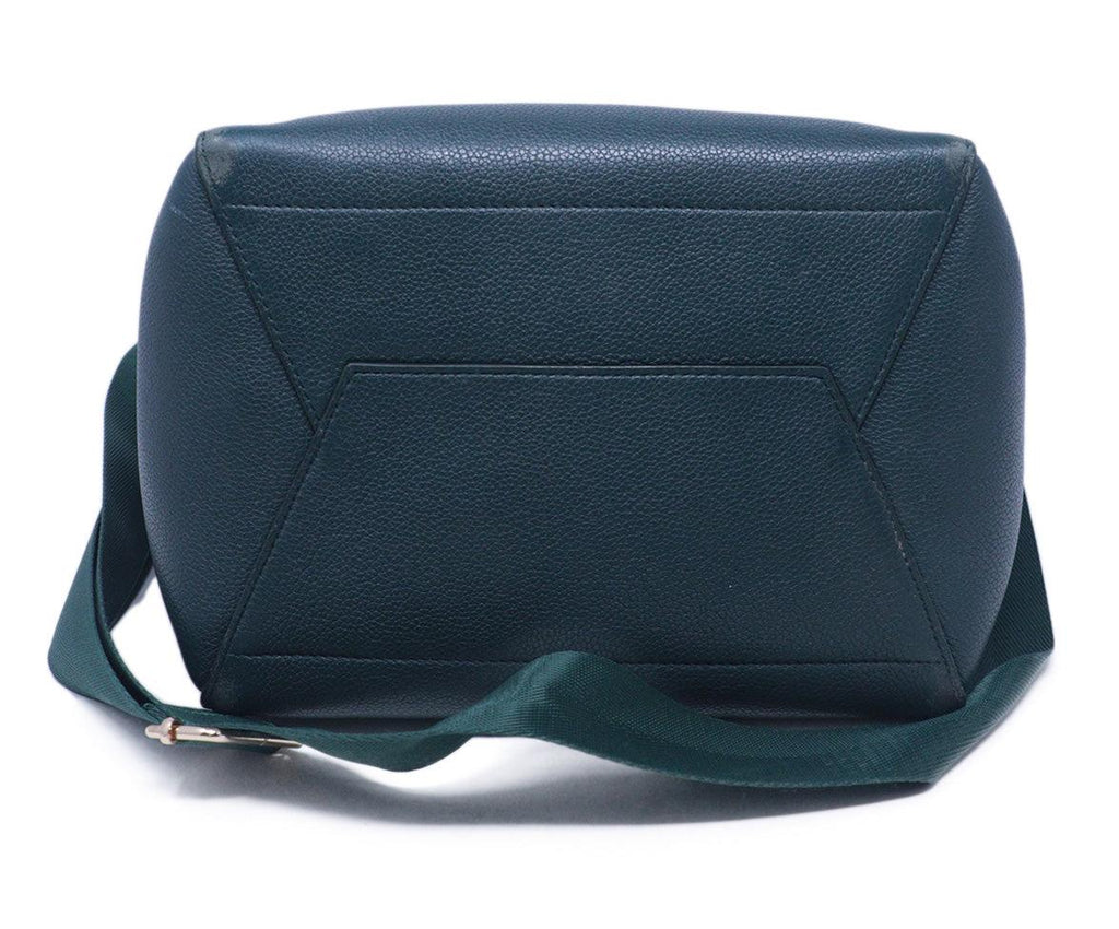 Celine Dark Green Leather Shoulder Bag 3