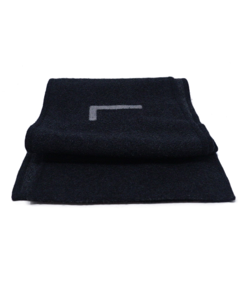 Celine Charcoal & Ivory Wool Scarf 1