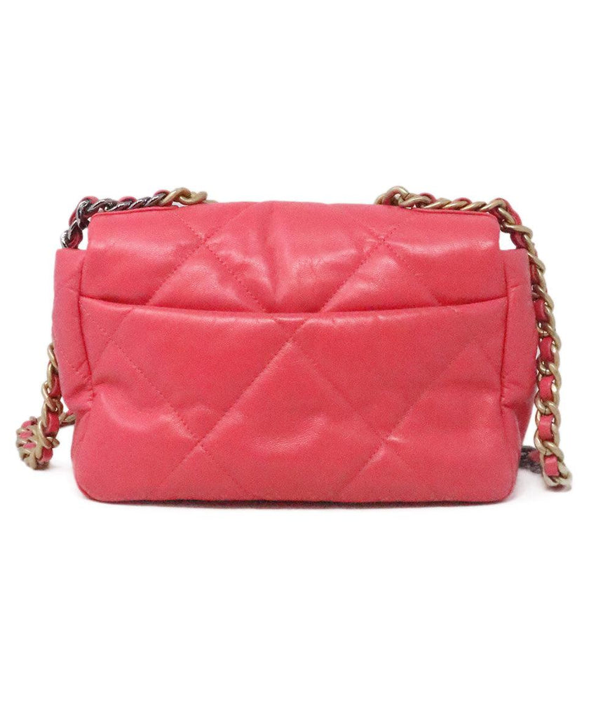 Chanel Pink Leather 19 Flap Bag 2