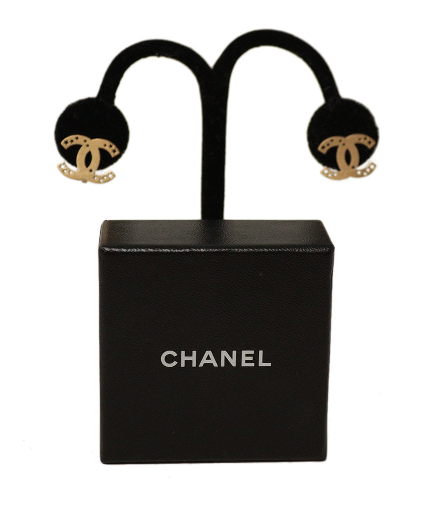 Chanel Gold Metal Earrings 3