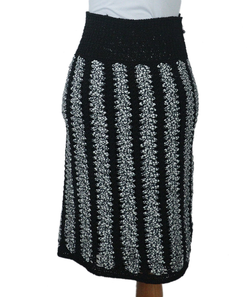 Chanel B&W Knit Skirt 