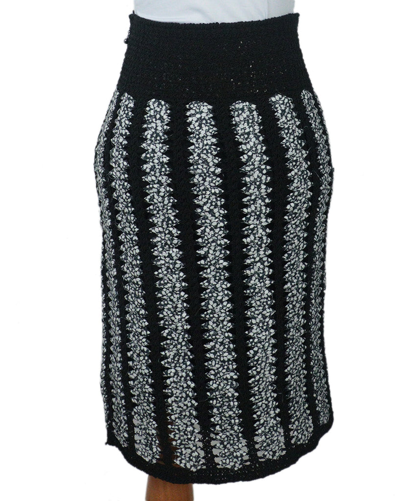 Chanel B&W Knit Skirt 2