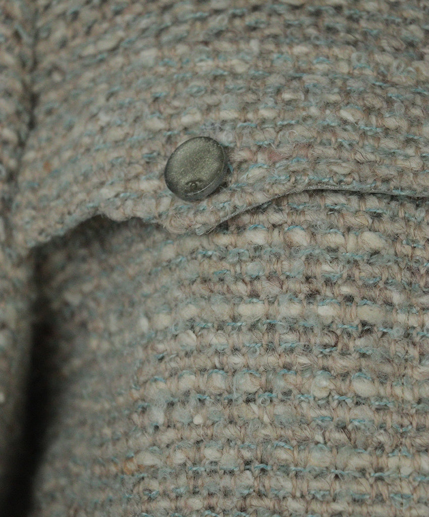 Chanel Blue & Beige Tweed Jacket 5