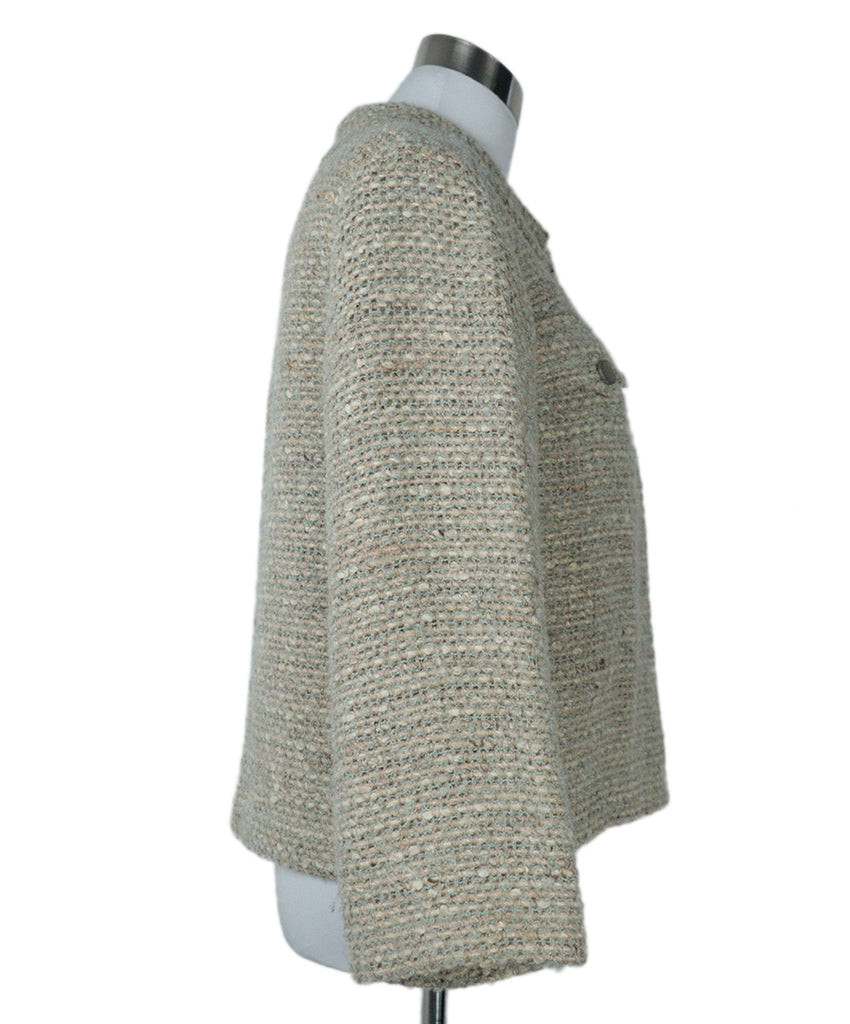 Chanel Blue & Beige Tweed Jacket 1