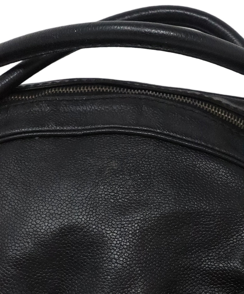 Chanel Vintage Black Caviar Leather Satchel 9