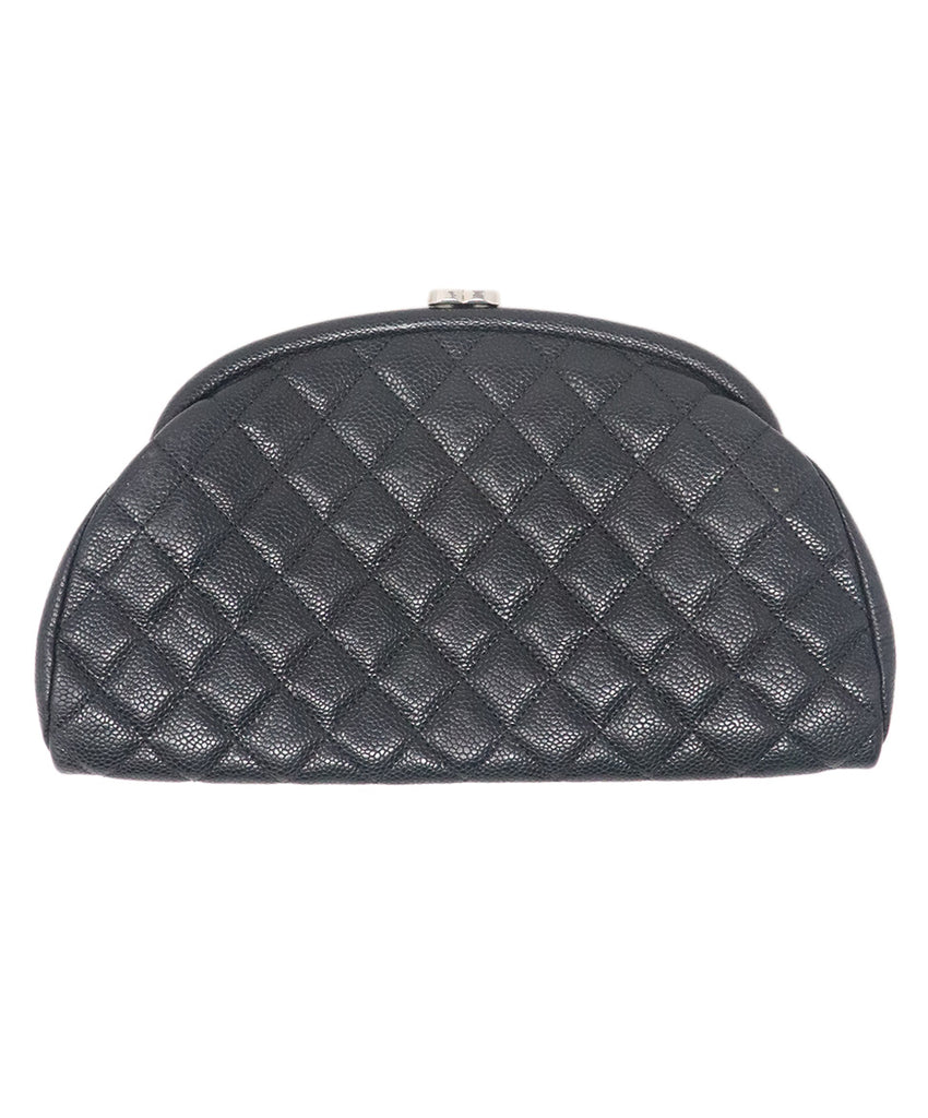 Chanel Black Caviar Leather Handbag 