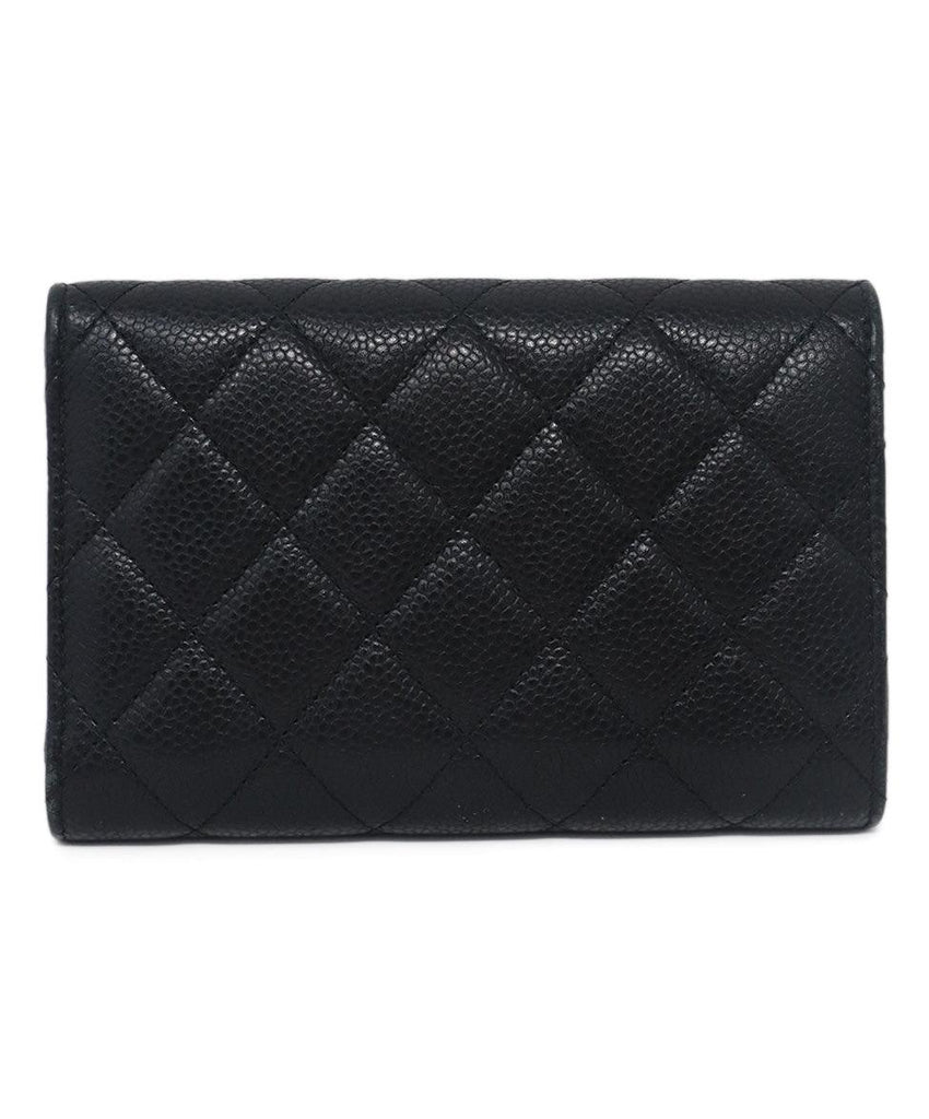 Chanel Black Quilted Caviar Leather Wallet 1