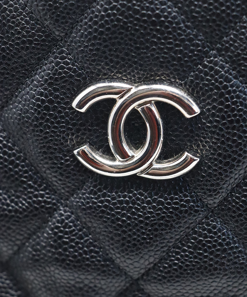 Chanel Black Caviar Leather French Riviera Tote 9