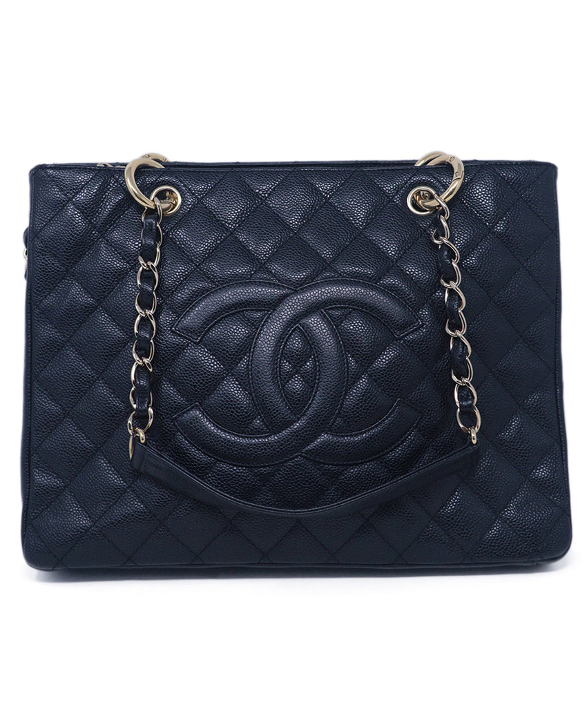 Chanel Black Caviar Leather Grand Shopper Tote 