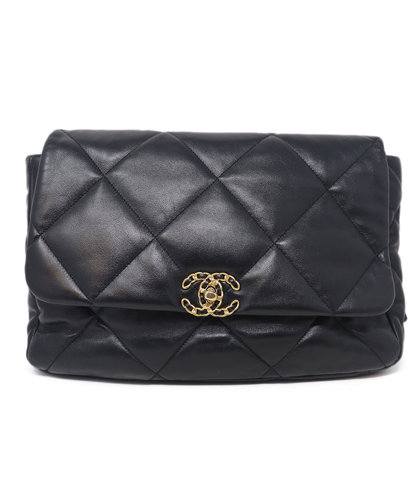 Chanel Black Lambskin Shoulder Bag 