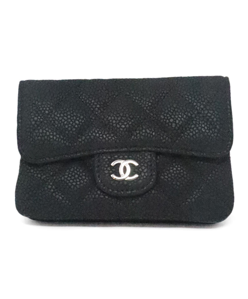 Chanel Black Leather Card Case 