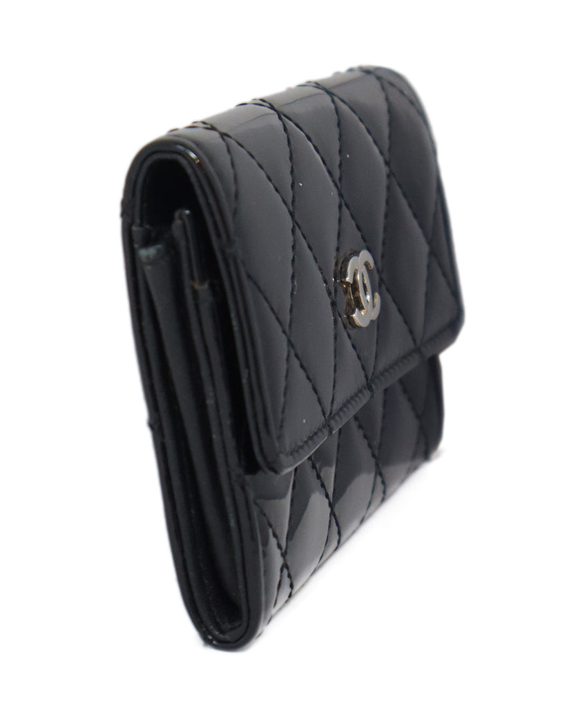 Chanel Black Patent Leather Card Case 1