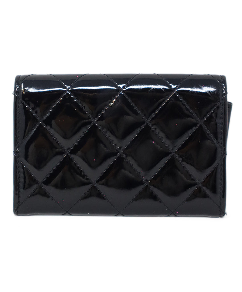 Chanel Black Patent Leather Card Case 2