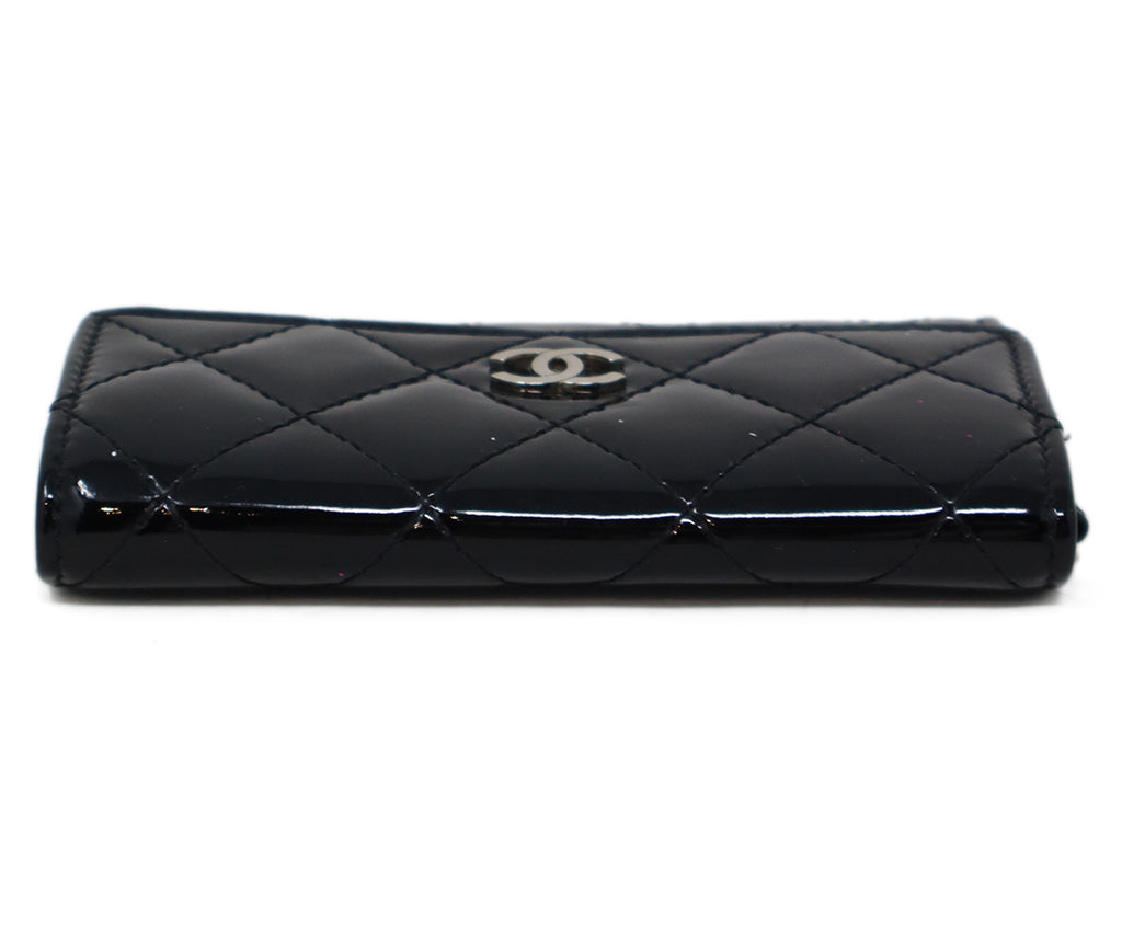 Chanel Black Patent Leather Card Case 4