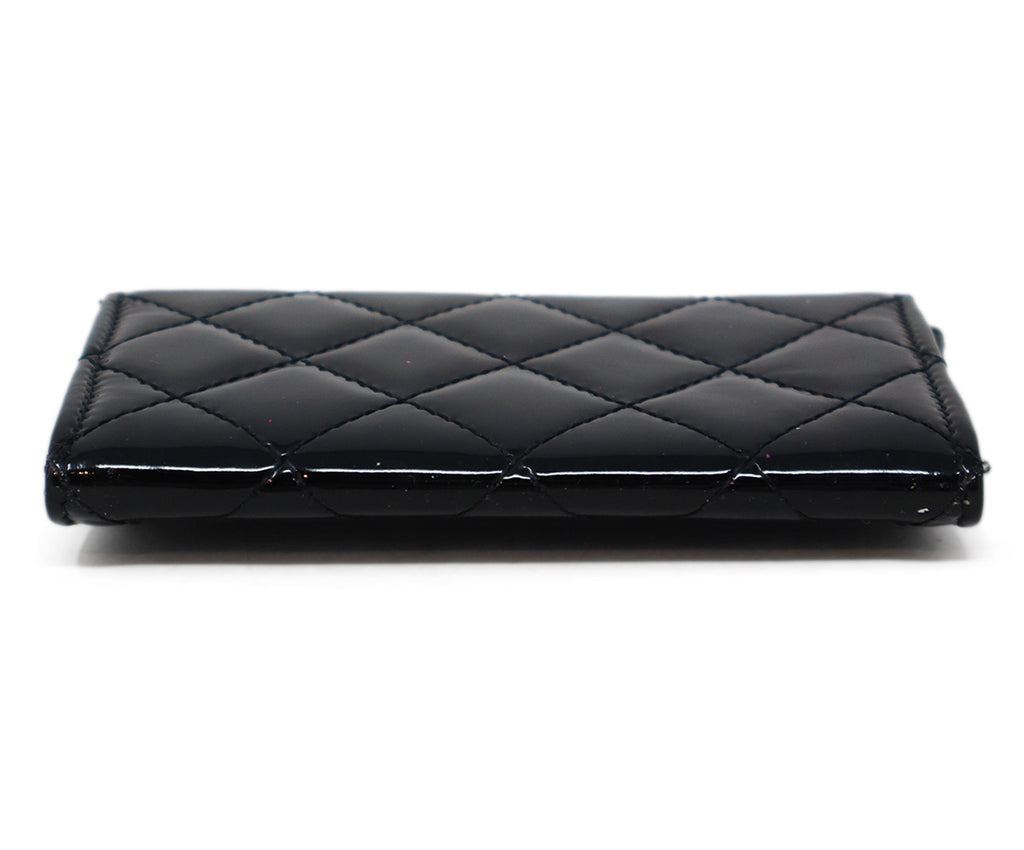 Chanel Black Patent Leather Card Case 3