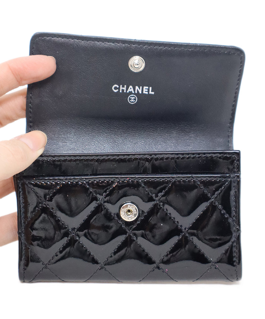 Chanel Black Patent Leather Card Case 5